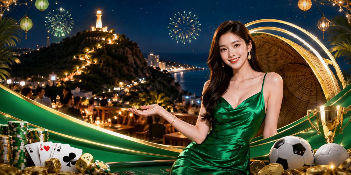 Người chơi tại Vũng Tàu tham gia trò chơi bài với nón lá truyền thống Việt Nam